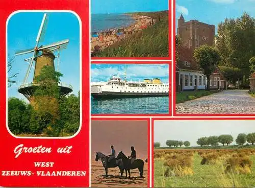 A5181 Netherlands Groeten uit West Zeewusch Vlaanderen different aspects