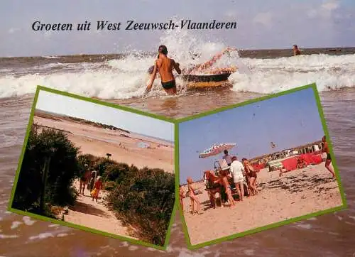 A5181 Netherlands Groeten uit West Zeewusch Vlaanderen littoral types and scenes multi view