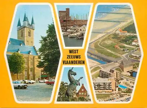 A5181 Netherlands Groeten uit West Zeewusch Vlaanderen different views