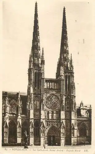 A5173 France Bordeaux La Cathedrale St Andre facade nord
