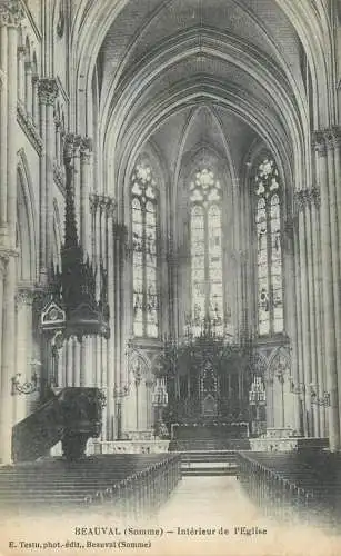 A5171 France Beauval (Somme) l'Eglise vue interieure