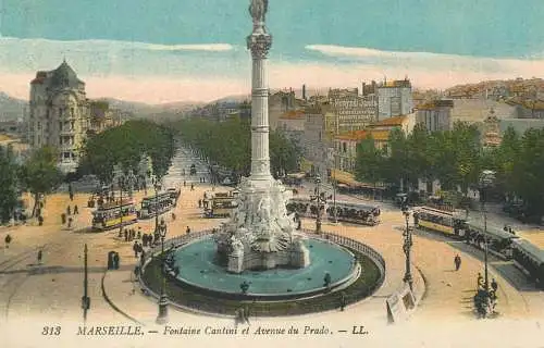 A5170 France Marseille Fontaine Cantini et Avenue du Prado