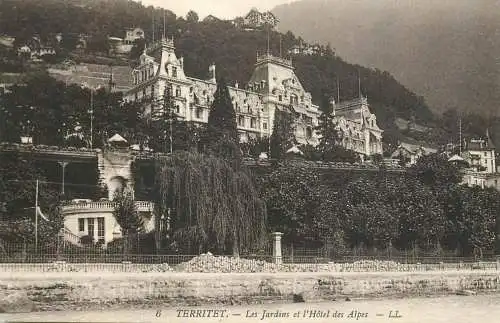 A5170 Switzerland Territet Les Jardins et L'Hotel des Alpes