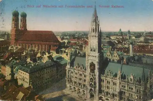 A5169 Germany Munchen Frauenkirhe und Neuen Rathaus