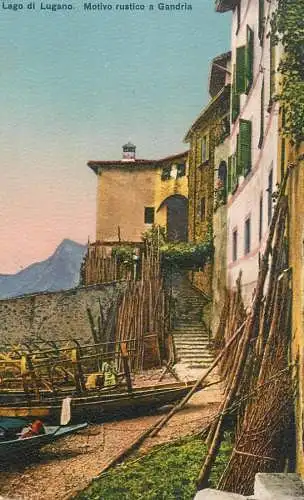 A5169 Switzerland Lago di Lugano Gandria motivo rustico