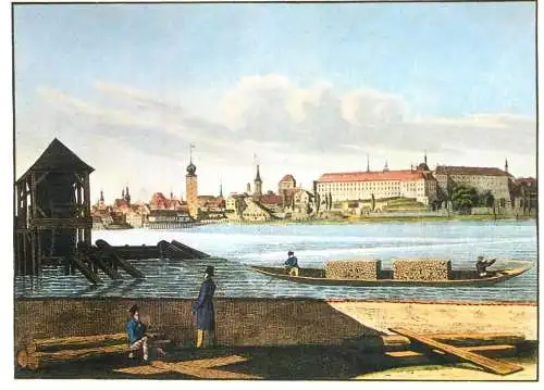 A5051 Czech Republic Vincenc Morstadt Prague river barge