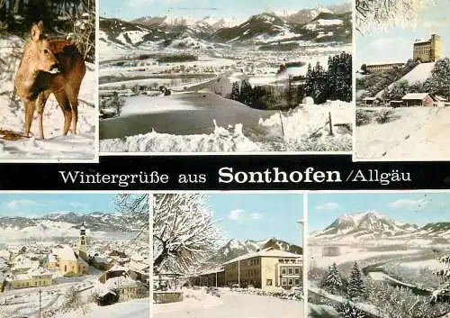 A5150 Germany Wintergrusse aus Sonthofen im Allgau multi view