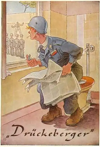 A5380 Military humour comic caricatures August Lengauer postcard