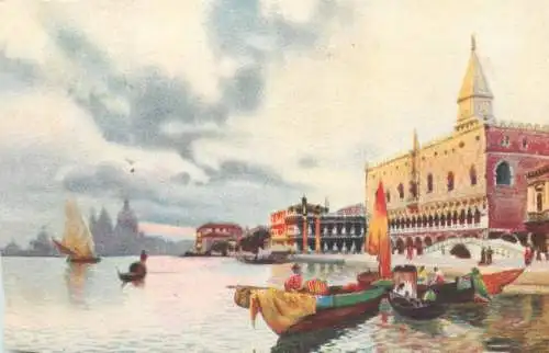 A5365 Venezia (Venice) Riva degli Schiavoni (trimmed postcard