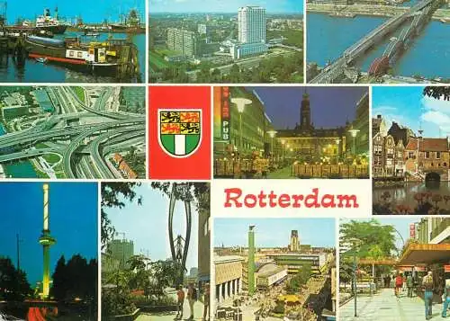 A5138 Netherlands Groeten uit Rotterdam several sights and sites