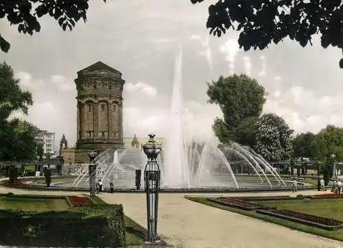 A5109 Germany Mannheim Wasserturm und Wasserspiele