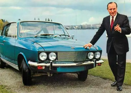 A5109 Ruedi Walter with Sunbeam Rapier vintage car