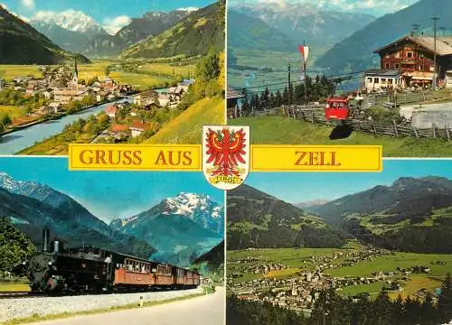 A5108 Austria Gruss aus Zell am Ziller - Zillertal several sights