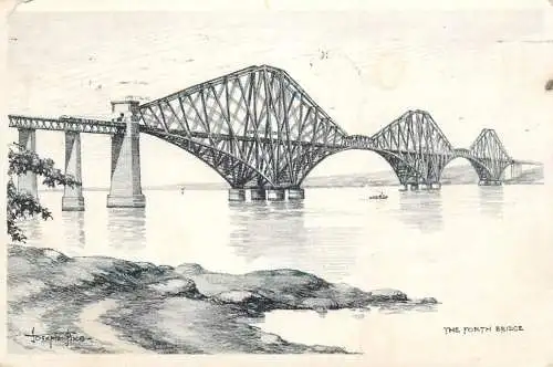 A5360 Forth Bridge artist postcard