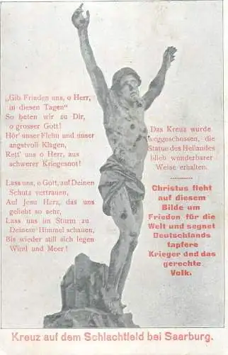 A5350 Kreuz auf dem Schlachtfeld bei Saarburg zur Erinnerung an den Weltkrieg 1914-15