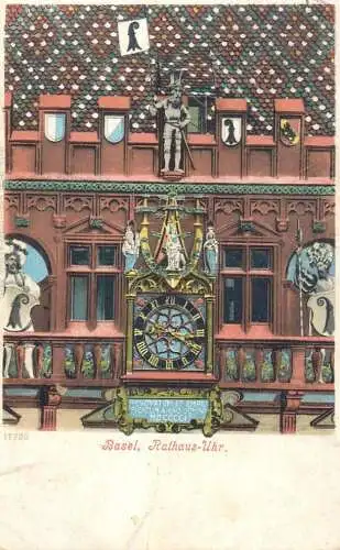 A5333 Basel Rathaus Uhr 1904