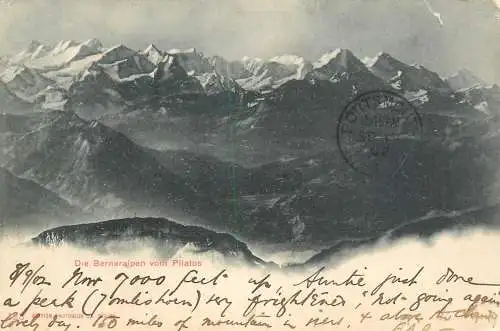 A5333 Berneralpen vom Pilatus 1902