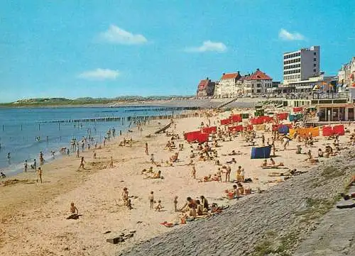 A5087 Netherlands Vlissingen Hotel Britannia and beach view