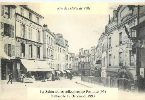 A5304 Pontoise rue de l`Hotel de Ville repro postcard