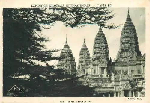 A5303 Temple Angkor Wat exposition coloniale internationale Paris 1931