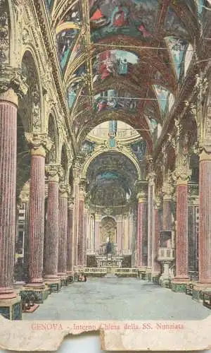 A5305 Genova (Genoa) interno chiesa della SS. Nunziata