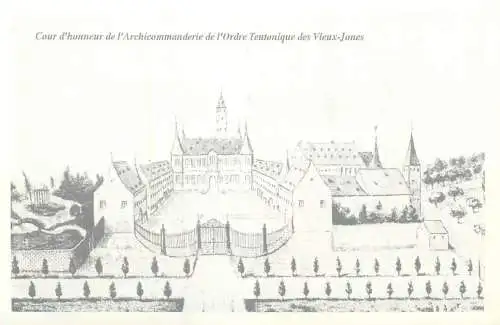 A5305 Cour d`honneur de l`Archicommanderie de l`Ordre Teutonique des Vieux-Jones modern repro card
