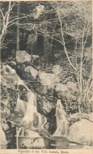 A5327 Japan Kyoto waterfall of the villa Inabata