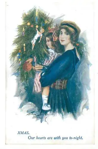 A3654 Fashioned Christmas 1993 postcard