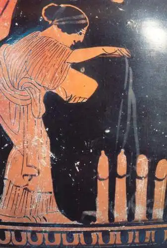Erotica universalis drawing from Taschen - Greece Woman Watering Phalluses