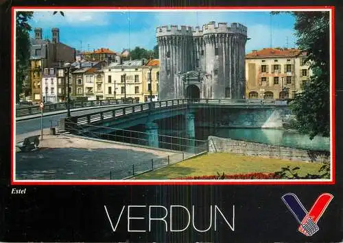 A5077 France Verdun Pont sur la Meuse et la porte Chaussee