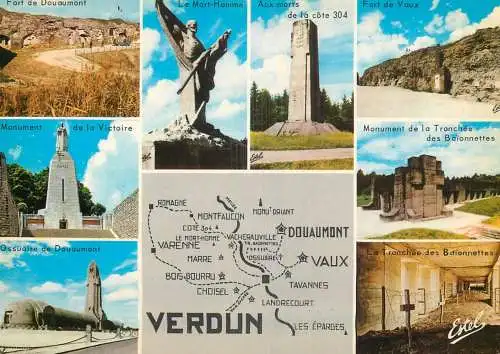 A5077 France Verdun Champs de Bataille several views