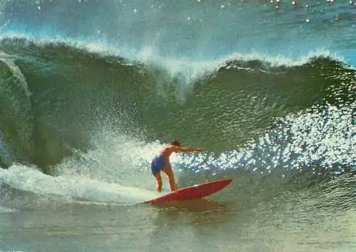 A5066 Riding giant wave surfing types and scenes