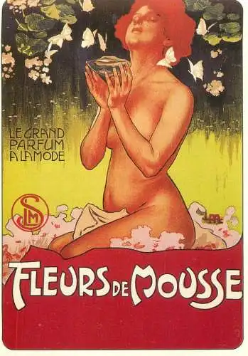 A5326 Parfum Fleurs de Mousse advertising poster modern postcard