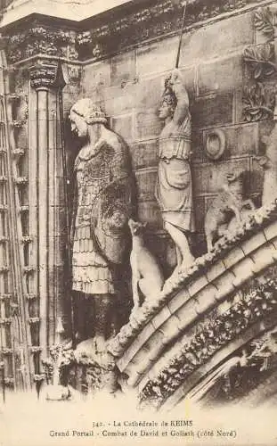 Cathedrale de REIMS combat de David et Goliath