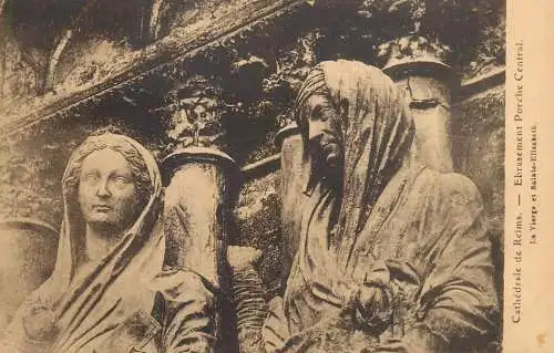 Cathedrale de REIMS la vierge et Sainte Elisabeth