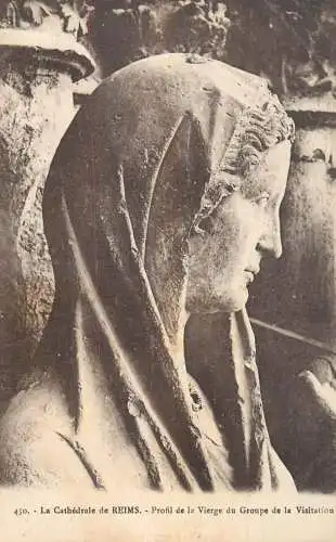 Cathedrale de REIMS vierge du groupe de la visitation