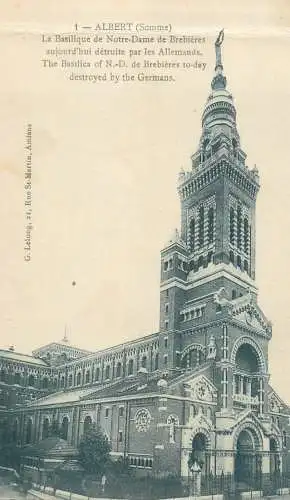 A5293 Albert Basilique de Notre-Dame (trimmed postcard)