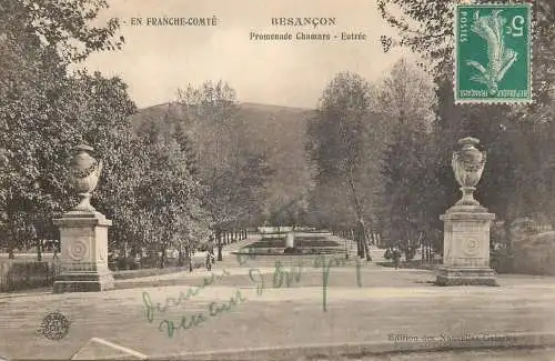 Postcard France Besançon quais