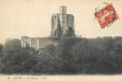 Postcard France Gisors castle