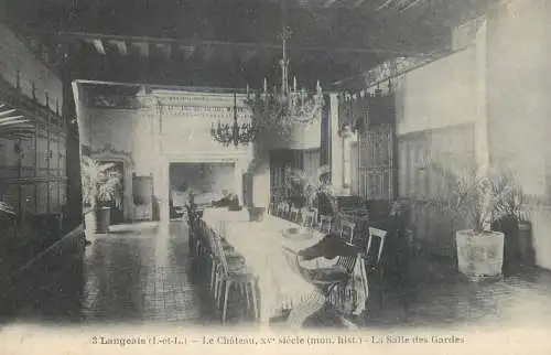 Postcard France Langeais castle