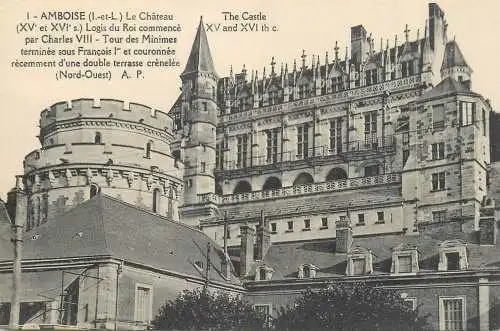 Postcard France Amboise castle