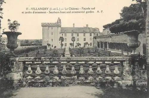 Postcard France Villandry castle