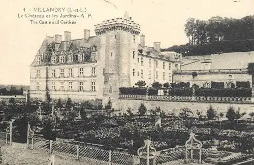 Postcard France Villandry castle