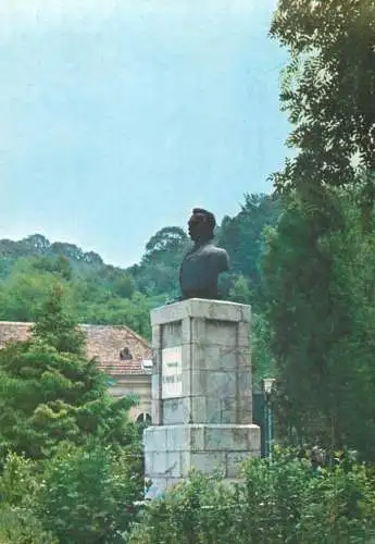 A0857 Romanian national poet Oravita statuia lui Mihai Eminescu de R. Ladea foto Gr. Palade postcard