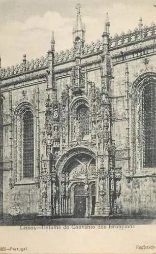 Postcard Lisboa Convento dos Jeronymos