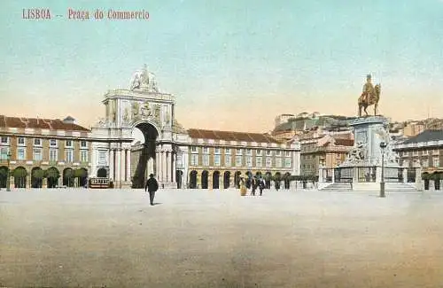 Postcard Portugal Lisboa praca de commercio