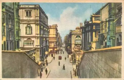 Postcard Malta Valletta kingsway