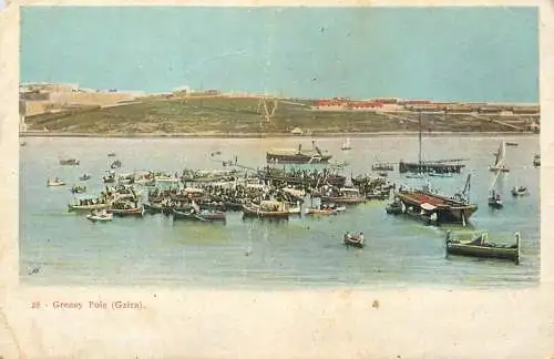 Postcard Malta Gżira greasy pole