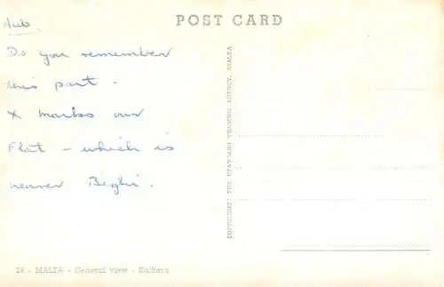 Postcard Malta Kalkara