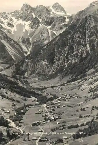 A5063 Austria Brand Vorarlberg mit Zirmenkopf und Scesaplana